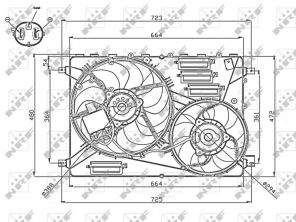 NRF 47755 - Ventilátor motora -