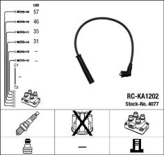 NGK 4077 - Zapaľovací kábel -