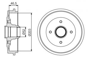 Bosch 0 986 477 253 - Brzdový bubon -