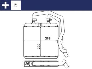 Mahle AH 12 000S - Výmenník tepla vnútorného kúrenia