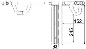 Mahle AH 232 000S - Výmenník tepla vnútorného kúrenia