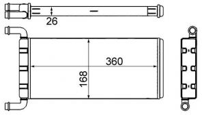 Mahle AH 241 000S - Výmenník tepla vnútorného kúrenia