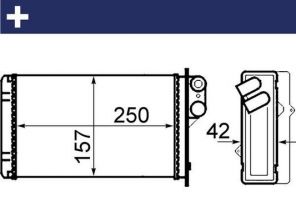 Mahle AH 67 000S - Výmenník tepla vnútorného kúrenia