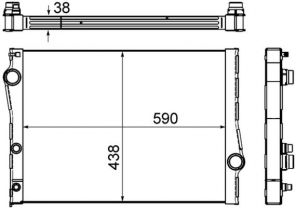 Mahle CR 1049 000S - Chladič vody -