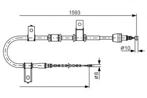 Bosch 1 987 482 224 - Brzdové lano -