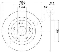 Japanparts DP-427 - Brzdový kotúč -