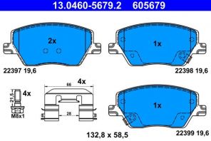 ATE 13.0460-5679.2 - Brzdové platničky -