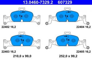 ATE 13.0460-7329.2 - Brzdové platničky -