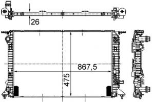 Mahle CR 910 000S - Chladič vody -