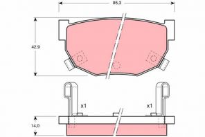 TRW GDB368 - Brzdové platničky -