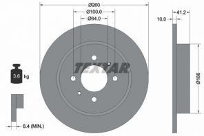 Textar 92171203 - Brzdový kotúč -