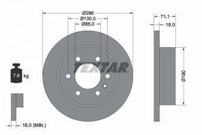 Textar 92301103 - Brzdový kotúč -