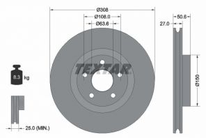 Textar 92306703 - Brzdový kotúč -