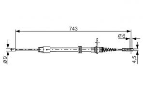 Bosch 1 987 482 329 - Brzdové lano -