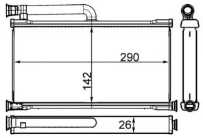 Mahle AH 261 000S - Výmenník tepla vnútorného kúrenia