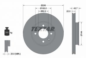 Textar 92304603 - Brzdový kotúč -