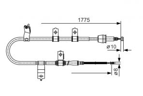 Bosch 1 987 482 077 - Brzdové lano -