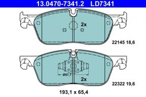 ATE 13.0470-7341.2 - Brzdové platničky -