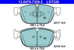 ATE 13.0470-7328.2 - Brzdové platničky -
