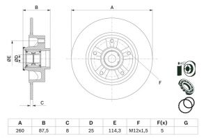 Bosch 0 986 479 E79 - Brzdový kotúč -