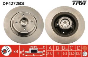 TRW DF4272BS - Brzdový kotúč -