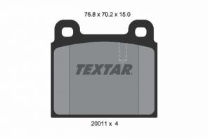 Textar 2001102 - Brzdové platničky -