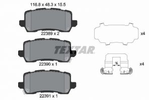 Textar 2238901 - Brzdové platničky -