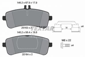 Textar 2516301 - Brzdové platničky -