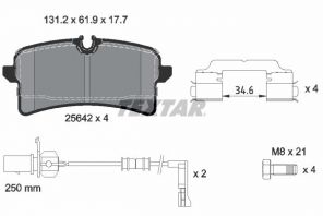 Textar 2564201 - Brzdové platničky -