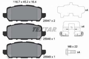 Textar 2594701 - Brzdové platničky -