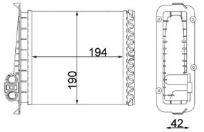 Mahle AH 106 000S - Výmenník tepla vnútorného kúrenia