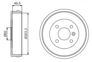 Bosch 0 986 477 221 - Brzdový bubon -
