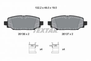 Textar 2613601 - Brzdové platničky -