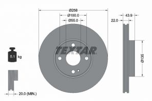 Textar 92300903 - Brzdový kotúč -