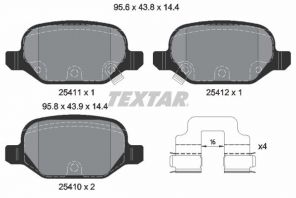 Textar 2541101 - Brzdové platničky -