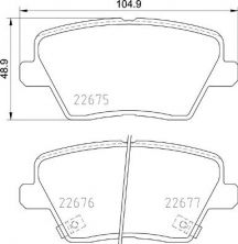 Brembo P 30 109 - Brzdové platničky -