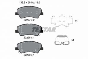 Textar 2222701 - Brzdové platničky -