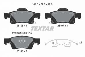 Textar 2519603 - Brzdové platničky -