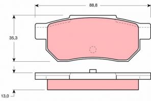 TRW GDB775 - Brzdové platničky -