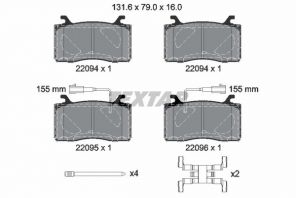 Textar 2209401 - Brzdové platničky -