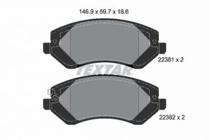 Textar 2238101 - Brzdové platničky -