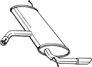 Bosal 227-039 - Zadný tlmič -