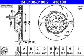 ATE 24.0138-0100.2 - Brzdový kotúč -