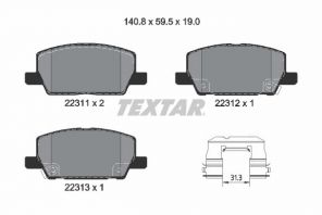Textar 2231102 - Brzdové platničky -