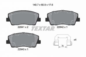 Textar 2284101 - Brzdové platničky -