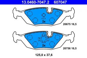 ATE 13.0460-7047.2 - Brzdové platničky -