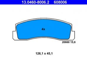 ATE 13.0460-8006.2 - Brzdové platničky -