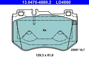 ATE 13.0470-4880.2 - Brzdové platničky -