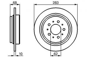 Bosch 0 986 478 445 - Brzdový kotúč -