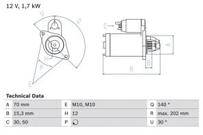 Bosch 0 986 025 940 - Štartér